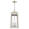 Livex Lighting 3 Lt Brushed Nickel Outdoor Pendant Lantern - 20857-91