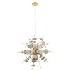 Livex Lighting 6 Lt Satin Brass Pendant Chandelier - 40074-12