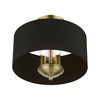 Livex Lighting 3 Light Antique Brass Semi-flush Mount - 40111-01