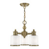 Livex Lighting 3 Lt Antique Brass Convertible Mini Chandelier/ceiling Mount - 40203-01