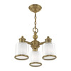 Livex Lighting 3 Lt Antique Brass Convertible Mini Chandelier/ceiling Mount - 40203-01