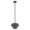 Livex Lighting 1 Lt Scandinavian Gray Mini Pendant - 40401-76