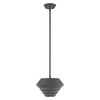 Livex Lighting 1 Lt Scandinavian Gray Mini Pendant - 40401-76