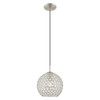 Livex Lighting 1 Lt Brushed Nickel Mini Pendant - 40440-91