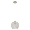 Livex Lighting 1 Lt Brushed Nickel Mini Pendant - 40440-91