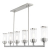 Livex Lighting 6 Lt Brushed Nickel Linear Chandelier - 40476-91