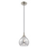 Livex Lighting 1 Lt Brushed Nickel Mini Pendant - 40645-91