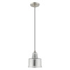 Livex Lighting 1 Lt Brushed Nickel Mini Pendant - 40651-91