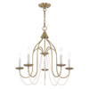 Livex Lighting 5 Lt Antique Brass Chandelier - 40795-01