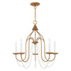 Livex Lighting 5 Lt Antique Gold Leaf Chandelier - 40795-48