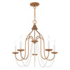 Livex Lighting 5 Lt Antique Gold Leaf Chandelier - 40795-48