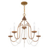 Livex Lighting 5 Lt Antique Gold Leaf Chandelier - 40795-48