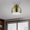 Livex Lighting 1 Light Antique Brass Flush Mount - 40800-01