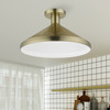 Livex Lighting 1 Light Antique Brass Semi-flush Mount - 40950-01