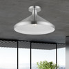 Livex Lighting 1 Light Brushed Aluminum Semi-flush Mount - 41020-66