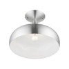 Livex Lighting 1 Light Brushed Aluminum Semi-flush Mount - 41050-66