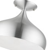 Livex Lighting 1 Light Brushed Aluminum Semi-flush Mount - 41050-66