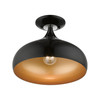 Livex Lighting 1 Light Shiny Black Semi-flush Mount - 41050-68