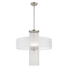 Livex Lighting 4 Lt Brushed Nickel Pendant Chandelier - 41122-91