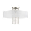 Livex Lighting 1 Lt Brushed Nickel Ceiling Mount - 41127-91