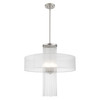 Livex Lighting 4 Lt Brushed Nickel Pendant Chandelier - 41142-91