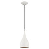 Livex Lighting 1 Lt Shiny White Mini Pendant - 41171-69