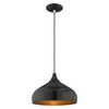 Livex Lighting 1 Lt Shiny Black Mini Pendant - 41172-68