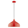 Livex Lighting 1 Lt Shiny Red Mini Pendant - 41173-72