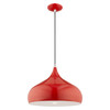 Livex Lighting 1 Lt Shiny Red Mini Pendant - 41174-72