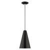 Livex Lighting 1 Lt Shiny Black Mini Pendant - 41175-68