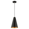 Livex Lighting 1 Lt Shiny Black Mini Pendant - 41175-68