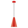 Livex Lighting 1 Lt Shiny Red Mini Pendant - 41175-72