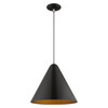 Livex Lighting 1 Lt Shiny Black Mini Pendant - 41176-68