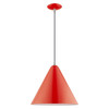 Livex Lighting 1 Lt Shiny Red Mini Pendant - 41176-72