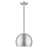 Livex Lighting 1 Lt Brushed Aluminum Mini Pendant - 41181-66