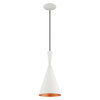 Livex Lighting 1 Lt White Mini Pendant - 41185-03