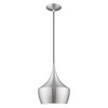 Livex Lighting 1 Lt Brushed Aluminum Mini Pendant - 41186-66