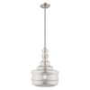 Livex Lighting 1 Lt Brushed Nickel Mini Pendant - 41246-91