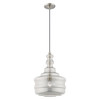 Livex Lighting 1 Lt Brushed Nickel Mini Pendant - 41246-91