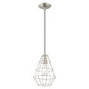 Livex Lighting 1 Lt Brushed Nickel Mini Pendant - 41322-91