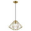 Livex Lighting 1 Lt Antique Brass Mini Pendant - 41323-01