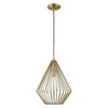 Livex Lighting 1 Lt Antique Brass Mini Pendant - 41325-01