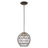 Livex Lighting 1 Lt Bronze Mini Pendant - 41326-07