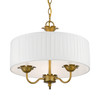 Livex Lighting 3 Light Antique Gold Leaf Pendant Chandelier - 41773-48