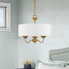 Livex Lighting 3 Light Antique Gold Leaf Pendant Chandelier - 41773-48