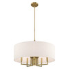 Livex Lighting 6 Lt Antique Brass Pendant Chandelier - 42605-01