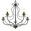 Livex Lighting 5 Light Black Chandelier - 42905-04