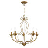 Livex Lighting 5 Light Antique Gold Leaf Chandelier - 42905-48