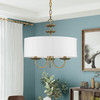 Livex Lighting 3 Light Antique Brass Pendant Chandelier - 42983-01