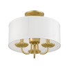 Livex Lighting 3 Light Soft Gold Semi-flush Mount - 42987-33